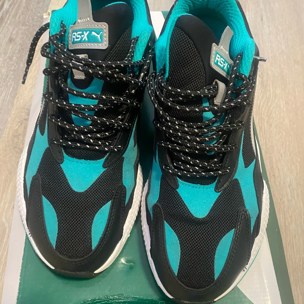 Puma RS-X - Mercedes Benz Black and Teal Athletic Shoes